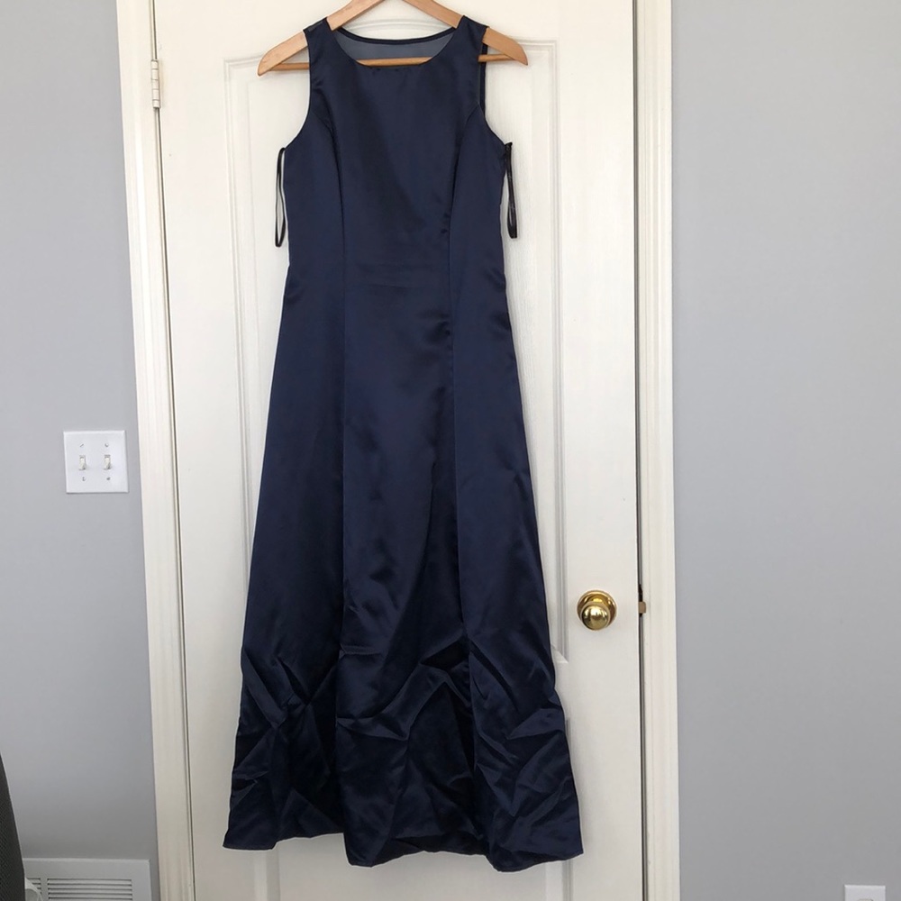 Alto Navy Blue Floor Length Evening Gown